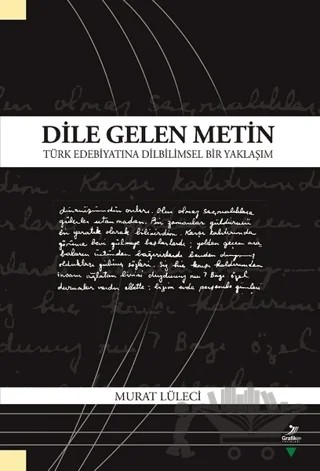 Dile Gelen Metin – Murat Lüleci – Grafiker Yayınları kitap kapağı
