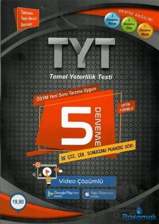 TYT 5' li Deneme – Kolektif – Basamak Yayınları kitap kapağı