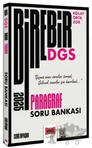2025 DGS Birebir Serisi Kolay-Orta-Zor Paragraf Soru Bankası – Cemil Eryaşar – Yargı Yayınevi kitap kapağı