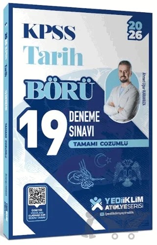 2026 KPSS Börü Tarih Tamamı Çözümlü 19 Deneme Sınavı – Ahmet Uğur Karakuza – Yediiklim Yayınları kitap kapağı