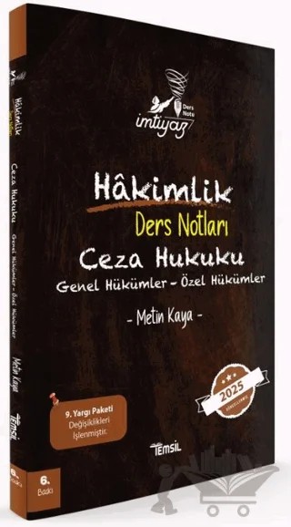 İmtiyaz Ceza Hukuku - Genel Hükümler - Özel Hükümler Hakimlik Ders Notları – Metin Kaya – Temsil Kitap kitap kapağı