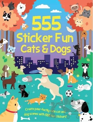 555 Sticker Fun - Cats and Dogs Activity Book – Oakley Graham – IMAGINE THAT kitap kapağı