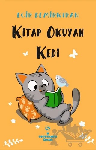 Kitap Okuyan Kedi – Ecir Demirkıran – Serencam Çocuk kitap kapağı