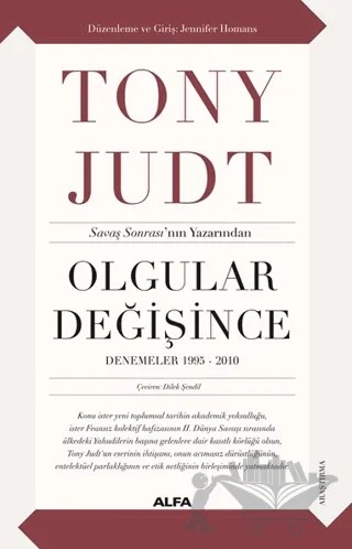 Olgular Değişince – Tony Judt – Alfa Yayınları kitap kapağı