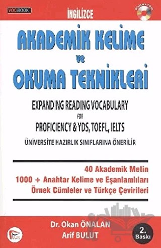 VOCİBOOK İngilizce Akademik Kelime ve Okuma Teknikleri – Arif Bulut, Okan Önalan – Pelikan Tıp Teknik Yayıncılık kitap kapağı