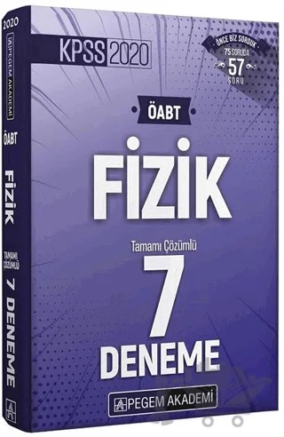 2020 KPSS ÖABT Fizik Tamamı Çözümlü 7 Deneme (İadesiz) – Kolektif – Pegem Akademi Yayıncılık kitap kapağı