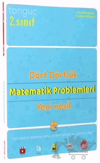 2. Sınıf Dört Dörtlük Yeni Nesil Matematik Problemleri – Kolektif – Tonguç Akademi kitap kapağı
