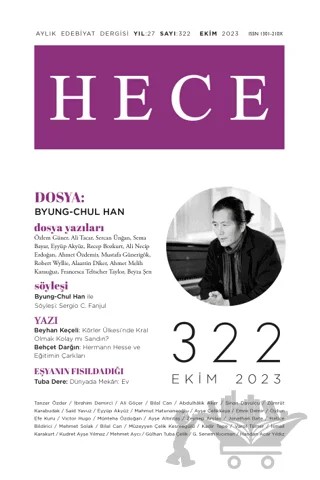 Hece Dergisi - Sayı 322 Ekim 2023 – Hece Dergisi kitap kapağı