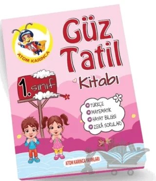 1. Sınıf Güz Ara Tatil Kitabı - 1 – Kollektif – Atom Karınca Yayınları kitap kapağı