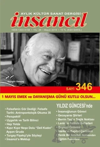 İnsancıl Aylık Kültür Sanat Dergisi Sayı: 346 Mayıs 2019 – İnsancıl Dergisi Yayınları kitap kapağı