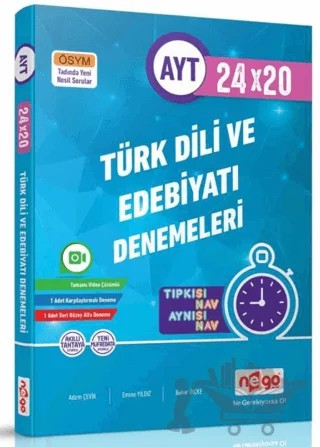 AYT Türk Dili ve Edebiyatı Branş Denemeleri – Kolektif – Nego Yayınları kitap kapağı