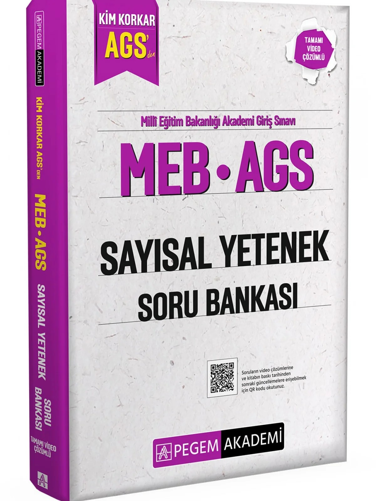 MEB AGS Kim Korkar Sayısal Yetenek Soru Bankası Tamamı Çözümlü – ekibi tarafından özenle oluşturulmuş, geniş kapsamlı yayınlar olacaktır. Pegem Akademi yazar ekibini – Pegem Akademi Yayıncılık kitap kapağı
