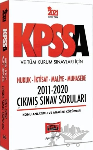 2021 KPSS A Grubu ve Tüm Kurum Sınavları İçin Hukuk İktisat Maliye Muhasebe 2011 2020 Çıkmış Sınav Soruları – Kolektif – Yargı Yayınevi kitap kapağı