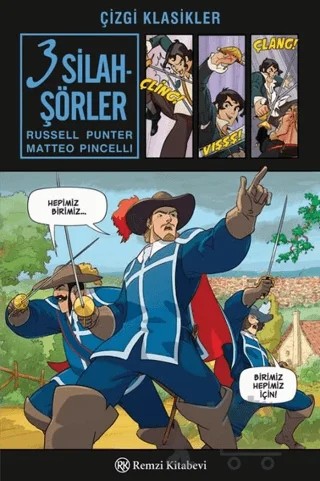 3 Silahşörler – Matteo Pincelli, Russell Punter – Remzi Kitabevi kitap kapağı