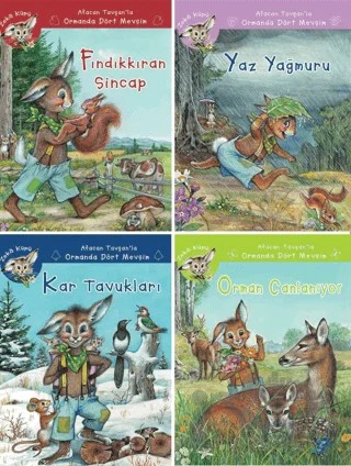 Afacan Tavşan'la Ormanda Dört Mevsim (4 Kitap Set) – Kolektif – Kaknüs Yayınları kitap kapağı