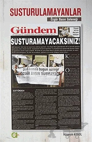 Susturulamayanlar – Hüseyin Aykol – Aram Yayınları kitap kapağı