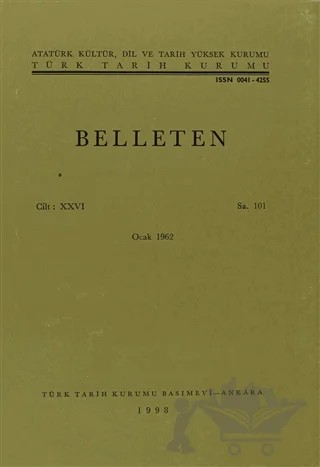 Belleten Sayı: 101 Cilt: 26 – Türk Tarih Kurumu Yayınları kitap kapağı