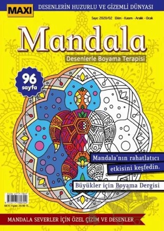 Maxi Mandala Desenlerle Boyama Terapisi 2 – Kolektif – Maxi Yayıncılık kitap kapağı