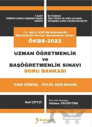 2022 MEB ÖKBS Uzman Öğretmenlik ve Başöğretmenlik Soru Bankası – Nail Çiftçi, Gürkan Yeğintürk – Denizatı Yayıncılık kitap kapağı