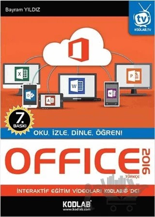 Office 2016 Türkçe – Bayram Yıldız – Kodlab Yayın Dağıtım kitap kapağı