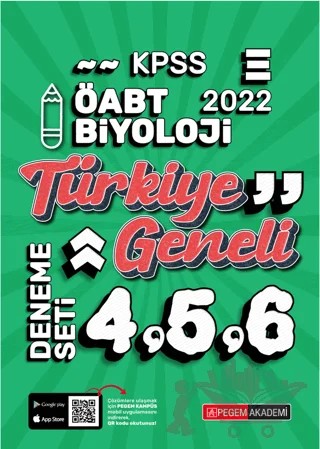 2022 KPSS ÖABT Biyoloji 4-5-6 (3'lü Deneme) – Kolektif – Pegem Akademi Yayıncılık kitap kapağı