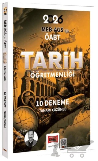 2026 MEB-AGS ÖABT Tarih Öğretmenliği Tamamı Çözümlü 10 Deneme – Mustafa Özdemir – Yargı Yayınevi kitap kapağı
