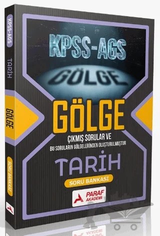 KPSS - AGS Gölge Tarih Soru Bankası – Kolektif – Paraf Akademi kitap kapağı