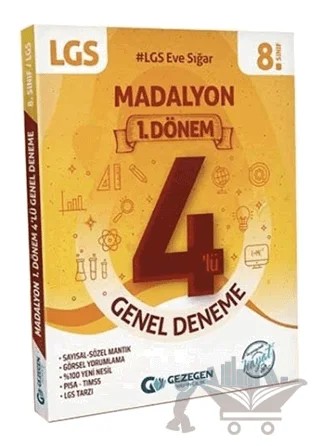 8. Sınıf 1. Dönem Madalyon 4 Genel Deneme – Kolektif – Gezegen Yayıncılık kitap kapağı