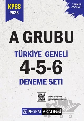 2026 KPSS A Grubu Tamamı Çözümlü Türkiye Geneli 4-5-6 (3'lü Deneme Seti) – Kolektif – Pegem Akademi Yayıncılık kitap kapağı
