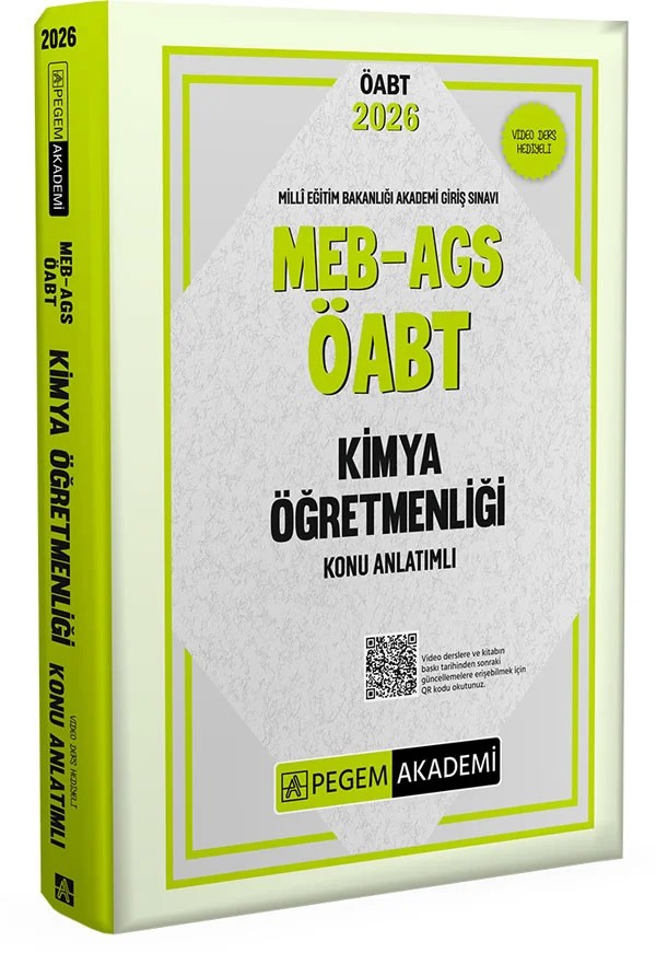 2026 MEB AGS ÖABT Kimya Öğretmenliği Konu Anlatımlı – Pegem Akademi Yayıncılık kitap kapağı