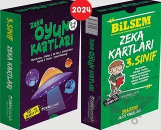 3. sınıf Bilsem Zeka Kartları / 8-9 Yaş Zeka Oyun Kartları – Kolektif – Zekiçocuk Eğitici Kitaplar kitap kapağı