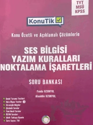 Ses Bilgisi, Yazım Kuralları, Noktalama İşaretleri Konu Tik Soru Bankası – Funda Uzunyol, Alaaddin Uzunyol – Okyanus Yayınları kitap kapağı