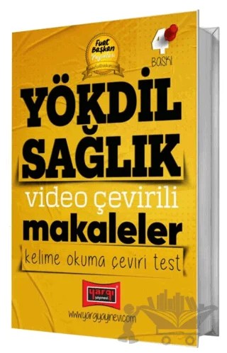 2025 YÖKDİL Sağlık Video Çevirili Makaleler – Fuat Başkan – Yargı Yayınevi kitap kapağı