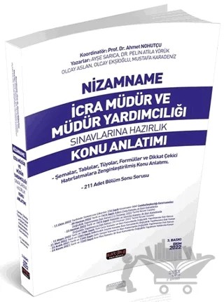 Nizamname İcra Müdür ve Müdür Yardımcılığı Konu Anlatımı – Ahmet Nohutçu, Ayşe Sarıca, Mustafa Karadeniz, Olcay Aslan, Olcay Ekşioğlu, Pelin Atila Yörük – Savaş Yayınevi kitap kapağı