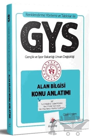 2021 GYS Gençlik ve Spor Bakanlığı Alan Bilgisi Konu Anlatımı Görevde Yükselme – Ozan Erdem – Dizgi Kitap kitap kapağı