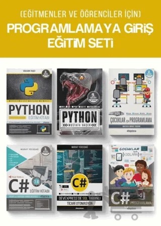 (Eğitmenler ve Öğrenciler İçin) Programlamaya Giriş Eğitim Seti (6 Kitap Takım) – Murat Yücedağ, Mustafa Başer, Mustafa Murat Coşkun, Volkan Taşçı – Dikeyeksen Yayın Dağıtım kitap kapağı