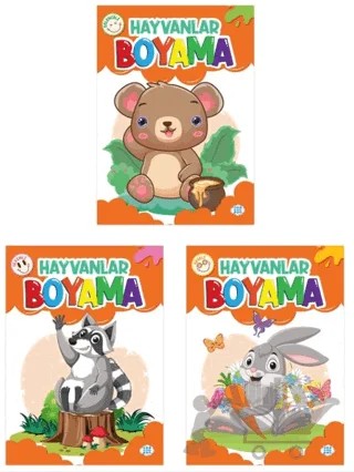 Hayvanlar Boyama Kitabı (3 Kitap) – Kolektif – Dokuz Çocuk kitap kapağı