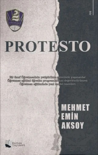 Protesto – Mehmet Emin Aksoy – Karina Yayınevi kitap kapağı