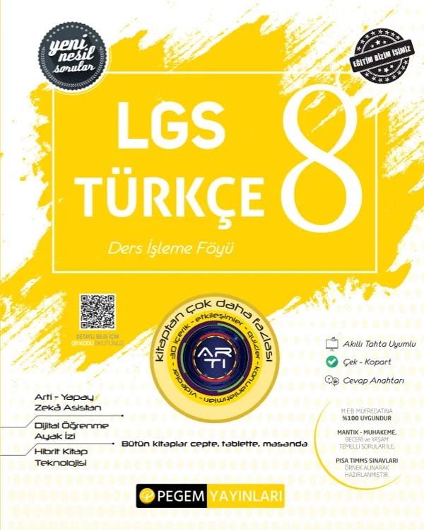LGS Türkçe Ders İşleme Föyü – Pegem Akademi Yayıncılık kitap kapağı