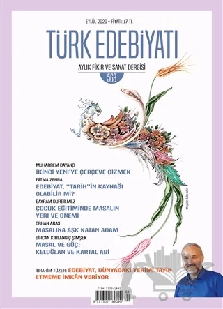 Türk Edebiyatı Aylık Fikir ve Sanat Dergisi Sayı: 563 Eylül 2020 – Türk Edebiyatı Dergisi kitap kapağı