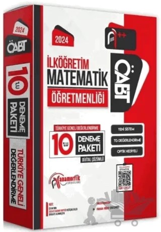 2024 ÖABT İlköğretim Matematik Öğretmenliği Türkiye Geneli 10 Deneme Dijital Çözümlü – Hasan Hilmi Ergören – Anamorfik Yayınları kitap kapağı