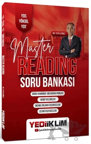 YDS YÖKDİL YDT Master Reading Soru Bankası – Fatih Çömez – Yediiklim Yayınları kitap kapağı