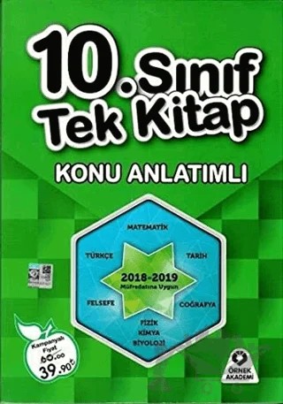 10. Sınıf Tek Kitap Konu Anlatımlı – Kolektif – Örnek Akademi kitap kapağı