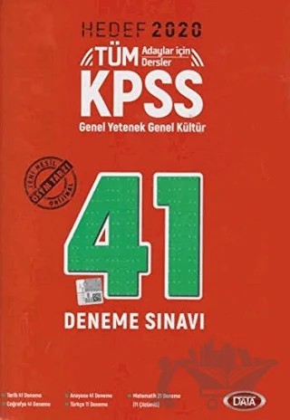 2020 KPSS Genel Yetenek Genel Kültür 41 Deneme Sınavı – Kolektif – Data Yayınları kitap kapağı