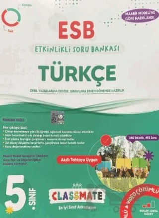 5. Sınıf Classmate Türkçe Etkinlikli Soru Bankası – Ramazan Dağlı – Okyanus Yayınları kitap kapağı