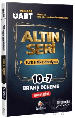 2026 MEB AGS ÖABT Altın Seri Türkçe Öğretmenliği - Türk Dili ve Edebiyatı Öğretmenliği Türk Halk Edebiyatı Tamamı Çözümlü 7 Deneme Sınavı – Mehmet Ali Çetinadam – Dizgi Kitap kitap kapağı
