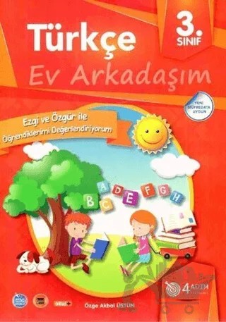 3. Sınıf Türkçe Ev Arkadaşım – Kolektif – 4 Adım Yayınları kitap kapağı