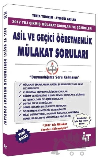 Asil ve Geçici Öğretmenlik Mülakat Soruları – Ayşegül Arslan, Yekta Yıldırım – 4T Yayınları kitap kapağı