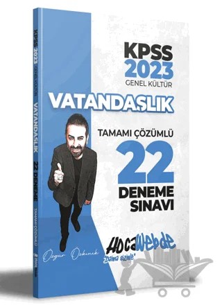 Hocawebde 2023 KPSS Vatandaşlık Tamamı Çözümlü 22 Deneme Sınavı – Özgür Özkınık – HocaWebde Yayınları kitap kapağı
