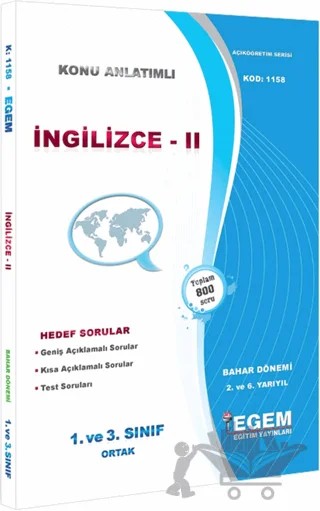 1. Sınıf İngilizce-II (Bahar Dönemi) Konu Anlatımlı Soru Bankası – Kolektif – Egem Eğitim Yayınları kitap kapağı
